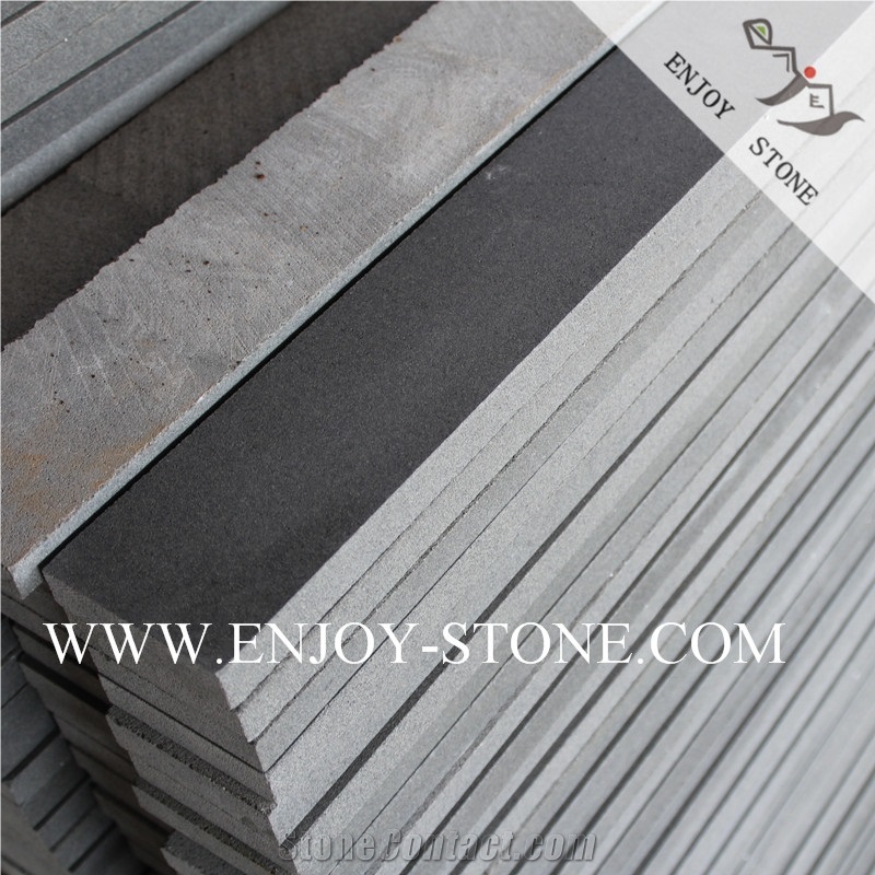 Honed Grey Basalt / Andesite Strip Paving Tiles