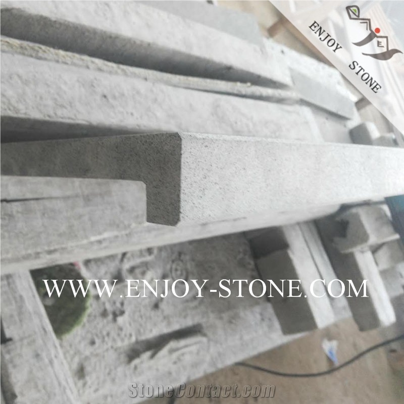Machine Cut Hainan Black Basalt Step Coping Tiles