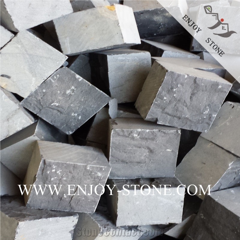 Natural Split Zhangpu Black Basalt Cobblestone