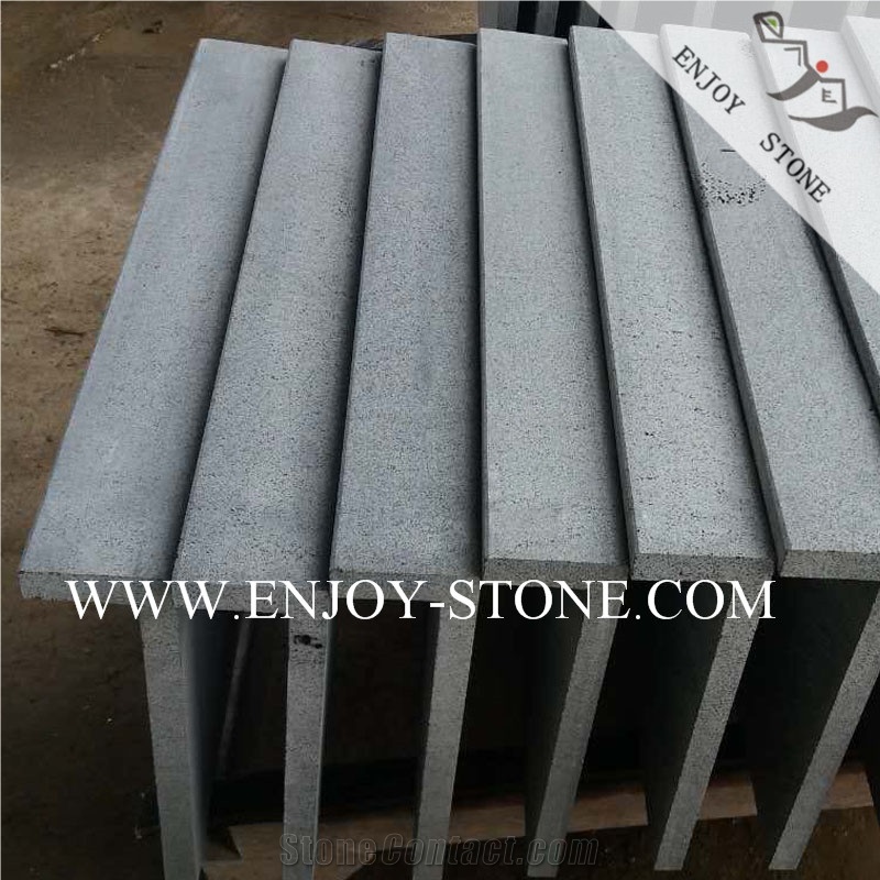 Sawn Hainan Bluestone/Basalt Dropface Coping Tiles