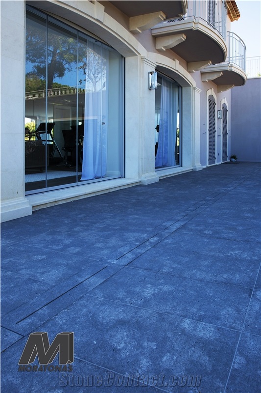 Moon Grey Limestone Flamed Tiles & Slabs
