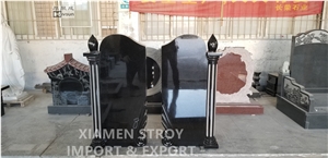 Flame Headstone Jewish Style Tombstone Monument