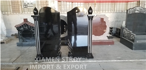 Flame Headstone Jewish Style Tombstone Monument
