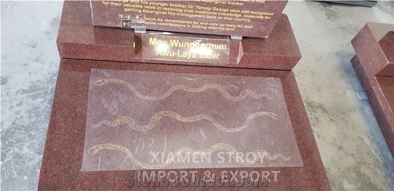 Imperial Red Tombstone Monument for Australia