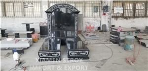 Jewish Style Candle Monument Tombstone Menorah