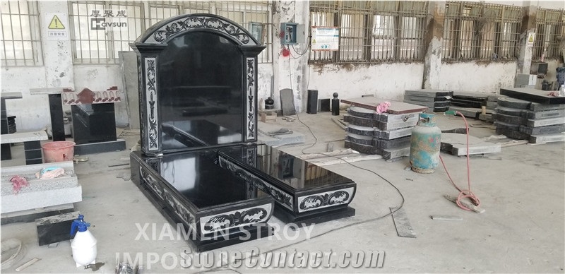 Jewish Style Candle Monument Tombstone Menorah