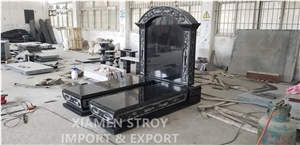 Jewish Style Candle Monument Tombstone Menorah