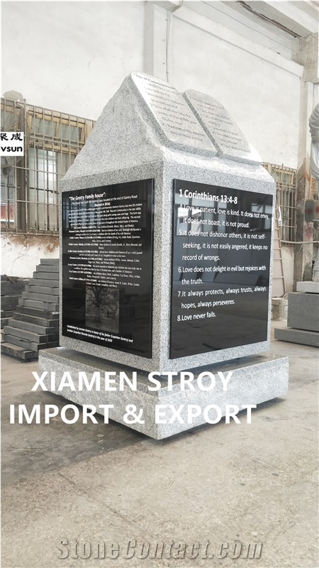 Tablet Pedestal Monument 10 Commandents Tombstone