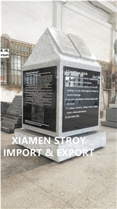 Tablet Pedestal Monument 10 Commandents Tombstone