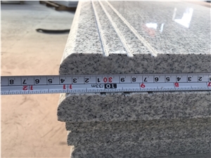 High Polished Grey G603 Stair Top with Anti-Slip