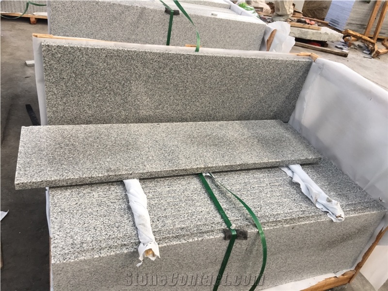 High Polished Grey G603 Stair Top with Anti-Slip