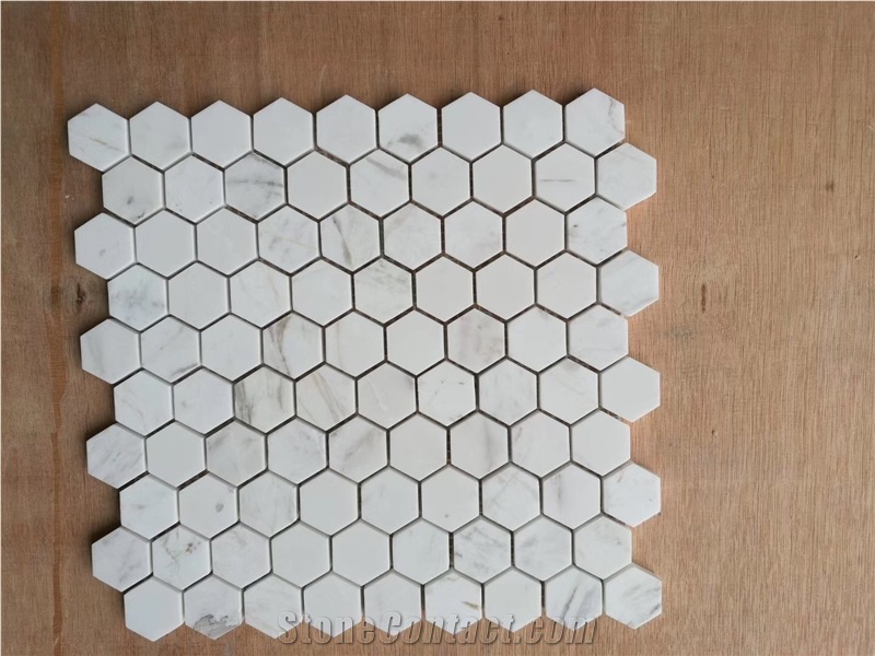 Pure White Marble Mosaic Tiles Stone Mosaic Tiles