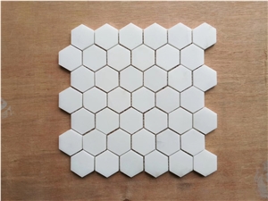 Pure White Marble Mosaic Tiles Stone Mosaic Tiles