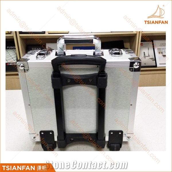 Stone Quartz Trolley Aluminumn Travel Suitcase