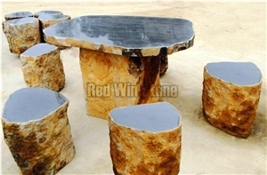 Natural Basalt Stone for Table & Chair