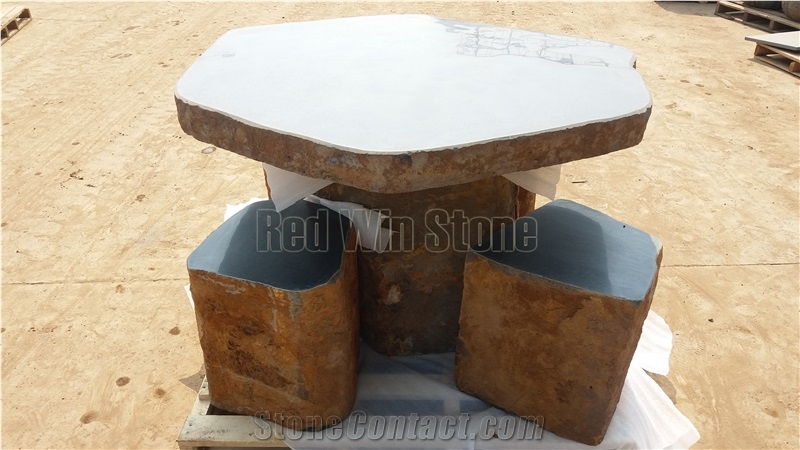 Natural Basalt Stone for Table & Chair