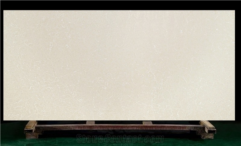 Artificial Beige Slabs for Kitchen Quartz Countertop