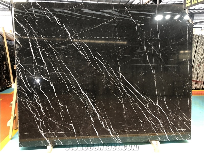 Black Nero Marquina Oriental Marble Slabs For Wall Tiles