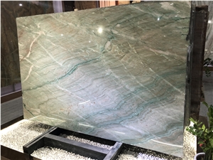 Botanic Green Quartzite Slabs for Interior Wall