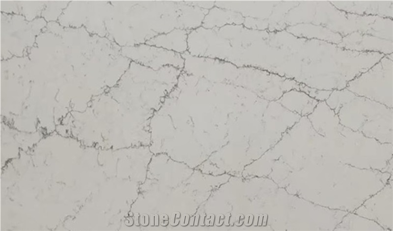 Calacatta Pearl White Quartz Slabs Tiles Home