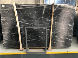 China Midnight Black Mezzanot Marble Slab for Wall
