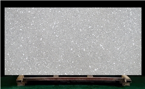 Custom Engineered Grey Quartz Slab for Countertop