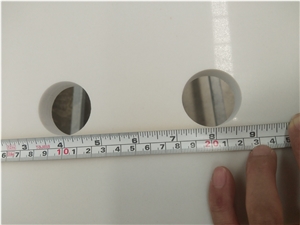 Custom White Quartz Stone for Bathroom Vanity Tops