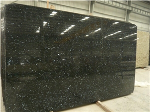 Emerald Black Galaxy Granite Slabs for Interior Floor Tile