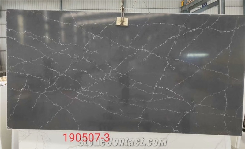 Empira Black Calacatta Quartz Slabs for Countertop
