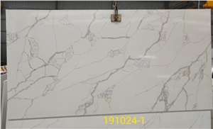 Good Price Engineered Calacatta White Quartz Slabs