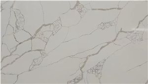 Good Price Engineered Calacatta White Quartz Slabs