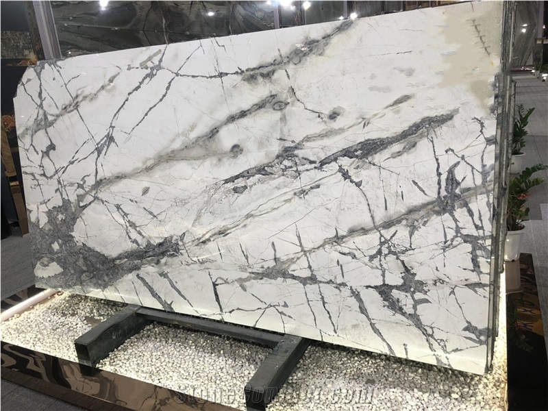 Lunar White Emerald Quartzite Slab for Wall Floor
