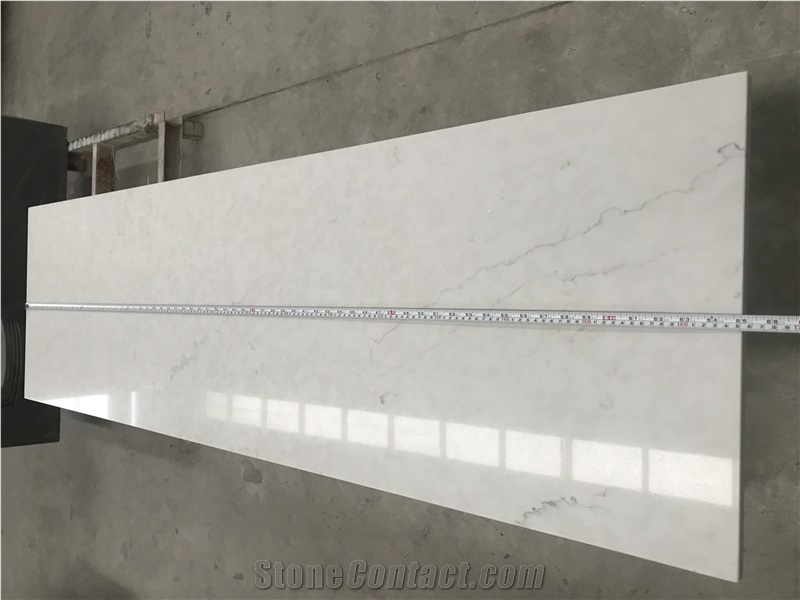 Matched Zodiaq White Quartz Stone Dresser Desk Top