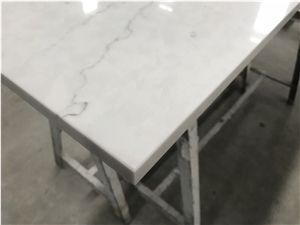 Matched Zodiaq White Quartz Stone Dresser Desk Top