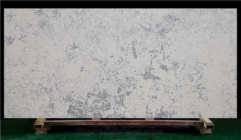 New White Blue Quartz Slabs for Bathroom Countertop
