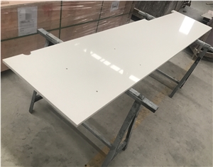 Organic White Quartz Hotel Dresser Desk Countertop