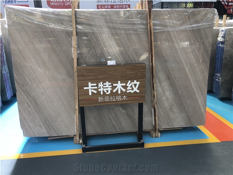 Poland Grey Carter Wooden Vein Marble Slabs Tiles