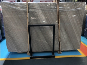 Poland Grey Carter Wooden Vein Marble Slabs Tiles