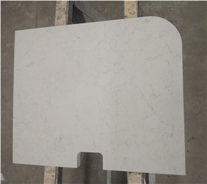 Simply Crafted White Quartz Stone Desk Tops Design