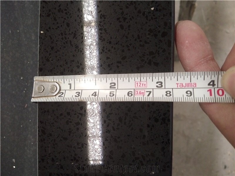 Sparkling Crystal Black Quartz Kitchen Countertops
