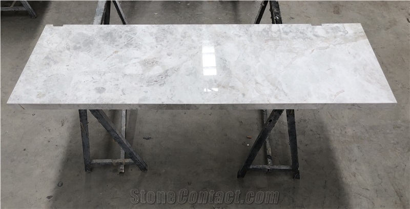 Van Gogh White Marble Stone Top Hotel Desk Design