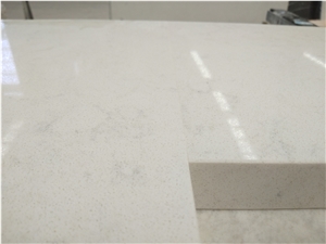 White Quartz Stone Prefab Bathroom Vanity Tops