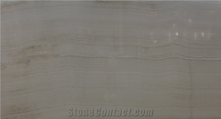 White Wood Vein Onyx Polished Slab for Wall Decor
