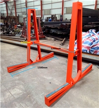 A Frame Stone Slab Storage Display Rack with Wheel