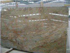 Austrial Juparana Granite Yellow Floor Tiles Slab