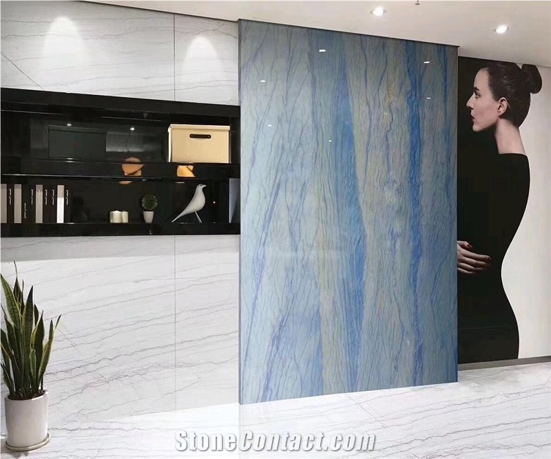 Azul Macaubas Blue Quartzite Slabs Polished