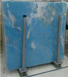 Azur Blue Onyx Polished Slab for Countertop Azur Blue Onyx Polished Slab for Countertop
