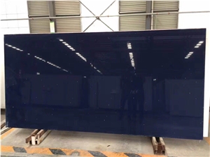 Black Artificial Quartz Slabs For Countertops Vanities