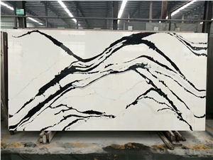 Black Artificial Quartz Slabs For Countertops Vanities