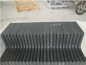 Black Basalt Pool Coping Paver Bullnose Tread G684
